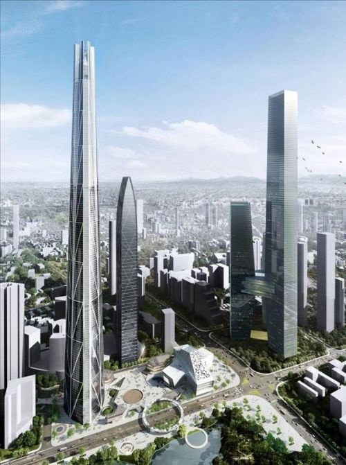 根据规划,深圳罗湖蔡屋围片区拟建一栋超过700米的高楼.