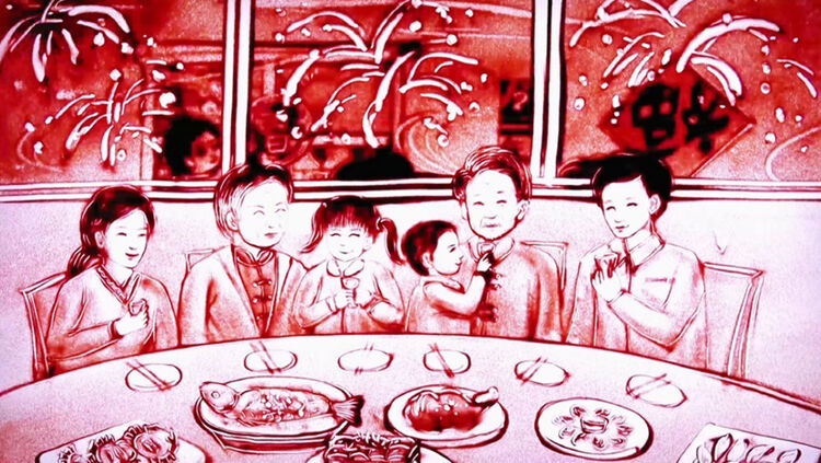 创意沙画｜欢欢喜喜过好年