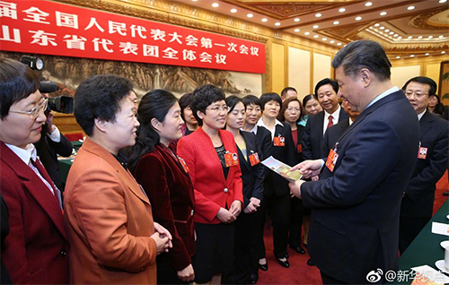 习近平参加山东代表团审议