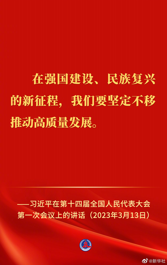 习近平在第十四届全国人民代表大会第一次会议上的讲话金句