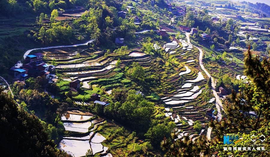 【城市远洋】重庆忠县:梯田与青山相伴 构成一幅山水田园图