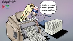 【Caricatura editorial】EE.UU. está en los números: 17 centavos de dólar vs. 100 dólares