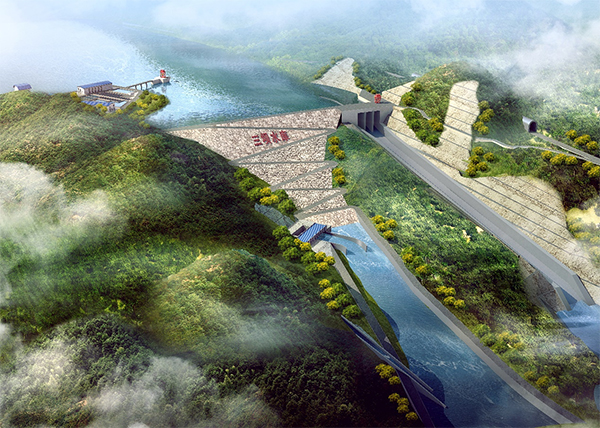 四川又一重大水利工程——成都“第三水源”工程三坝水库开工建设_fororder_三坝水库效果图-供图-四川省水利厅