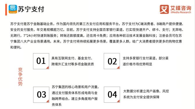 【环创】艾媒发布2019上半年移动支付行业报告 苏宁支付入选案例