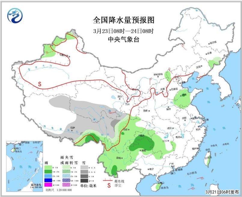 未来三天中东部无明显降水 东部海域有7～8级大风