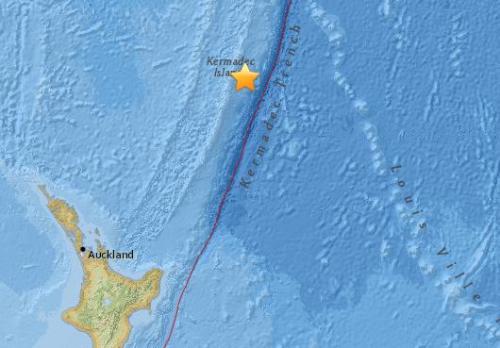 勘探局网站   消息称,此次地震震中位于新西兰拉乌尔岛以南103公里处