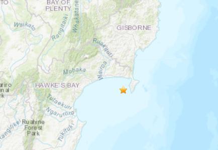 中新网■新西兰东北部海域发生5.3级地震 震源深度10千米