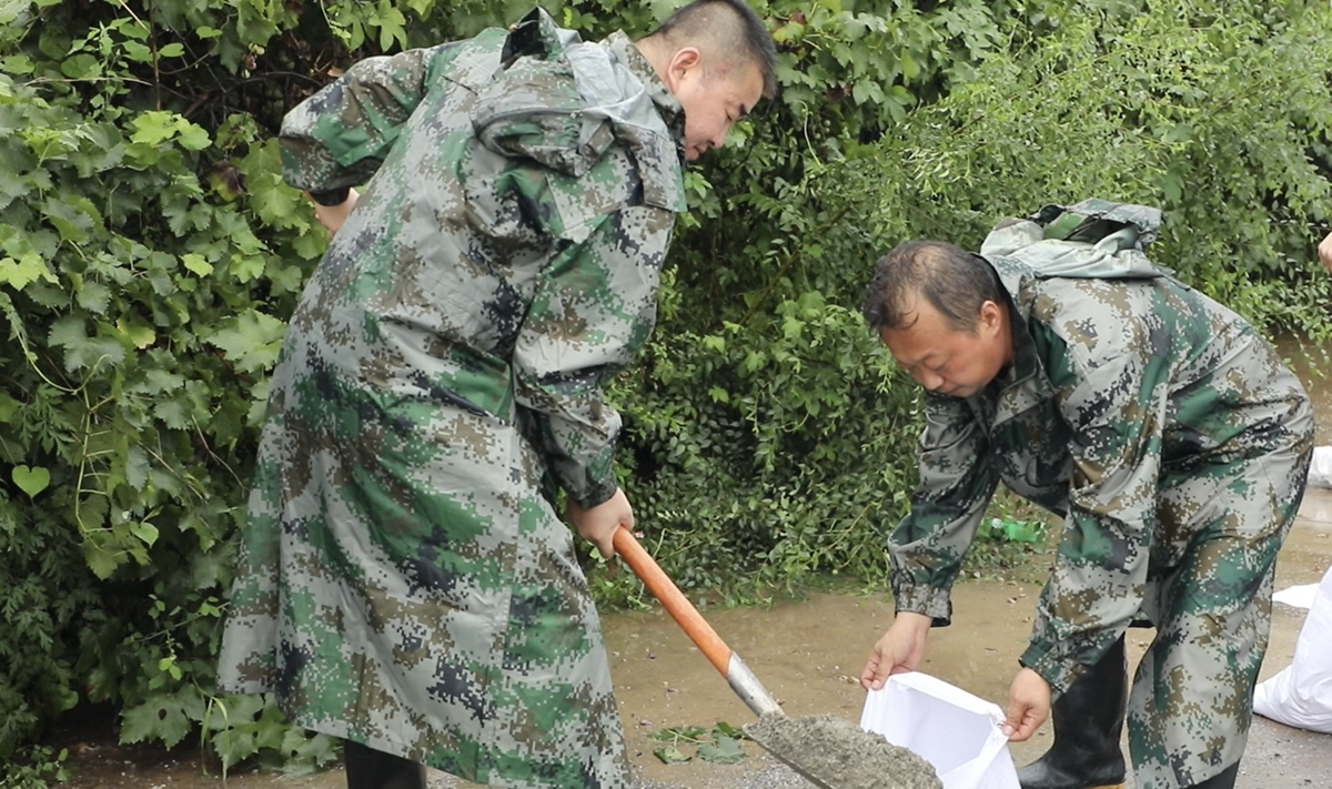 图片默认标题_fororder_满城民兵投入到防汛最前线 摄影 张学千