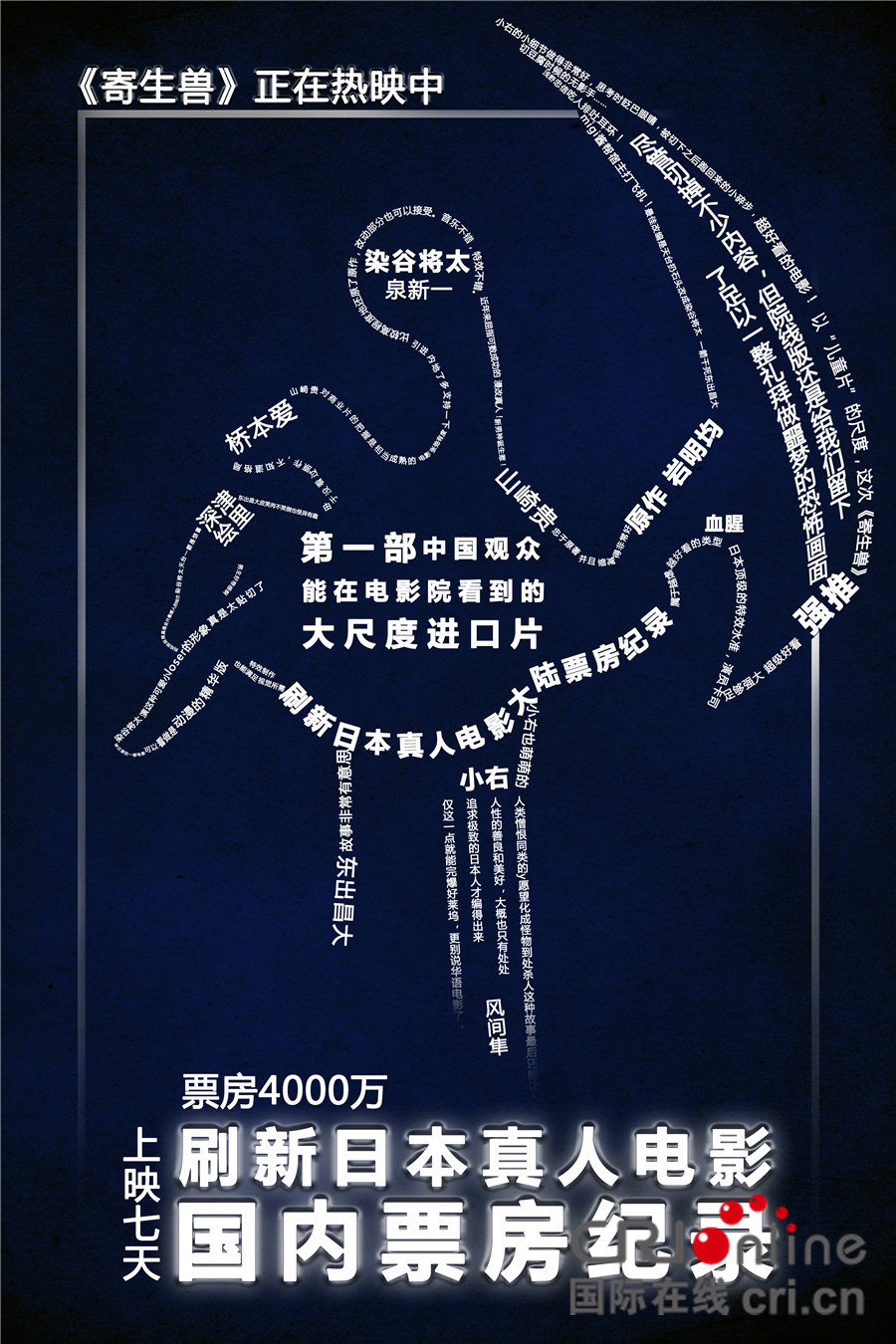删减后口碑依旧《寄生兽》成日本真人电影在华冠军