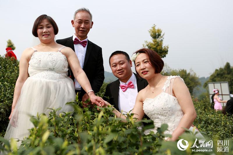（乐游美食列表）大竹“喊山开茶”节 茶农集体拍婚纱照庆丰收