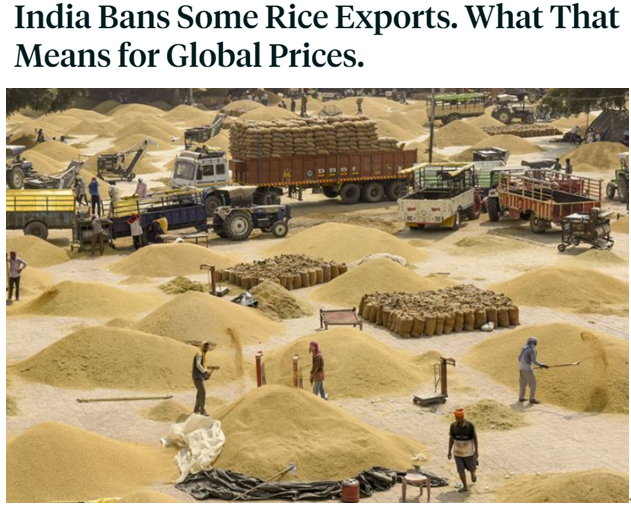 多个国家宣布禁止大米出口 最不发达国家面临粮食安全考验