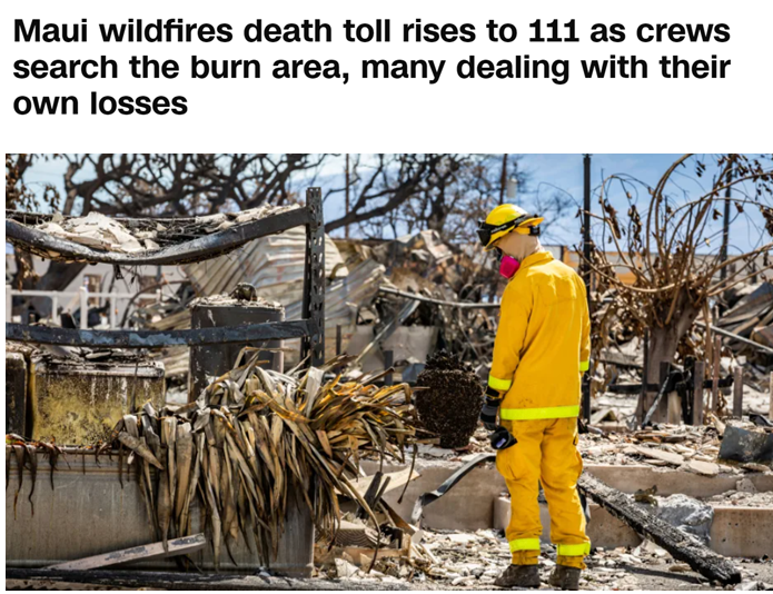 “每当有灾难降临分裂的美国时……”