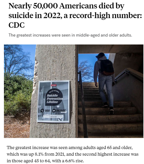 美国去年自杀率创新高 非洲裔儿童自杀率20年间飙升60%