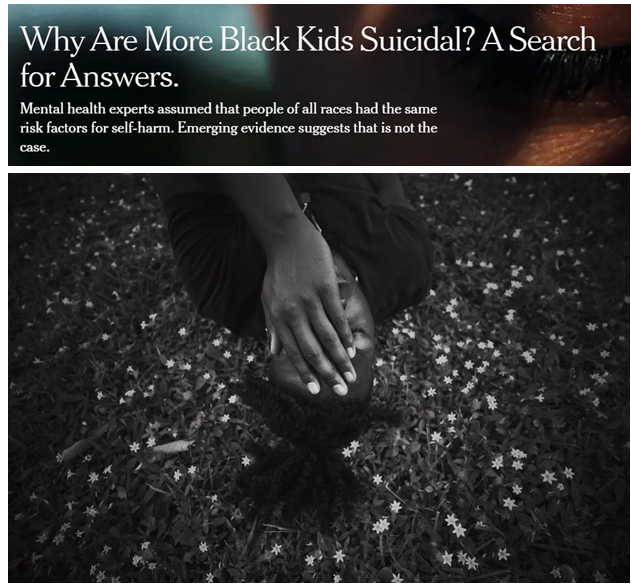 美国去年自杀率创新高 非洲裔儿童自杀率20年间飙升60%