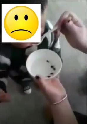 家长给幼童喂食“活蝌蚪”称可以强身健体