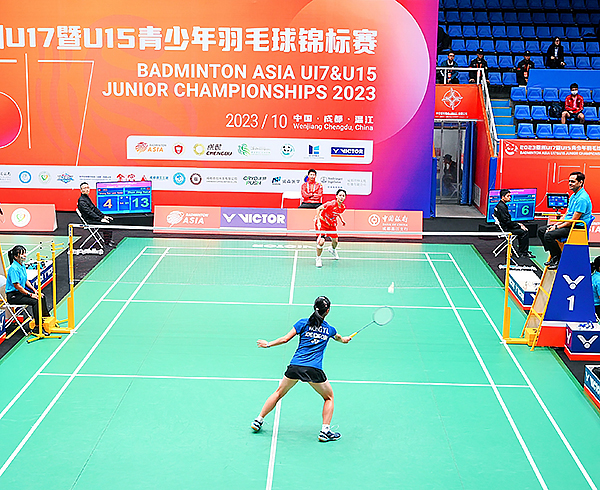 2023亚洲U17暨U15青少年羽毛球锦标赛在成都温江开赛_fororder_比赛现场-供图-成都市温江区委宣传部