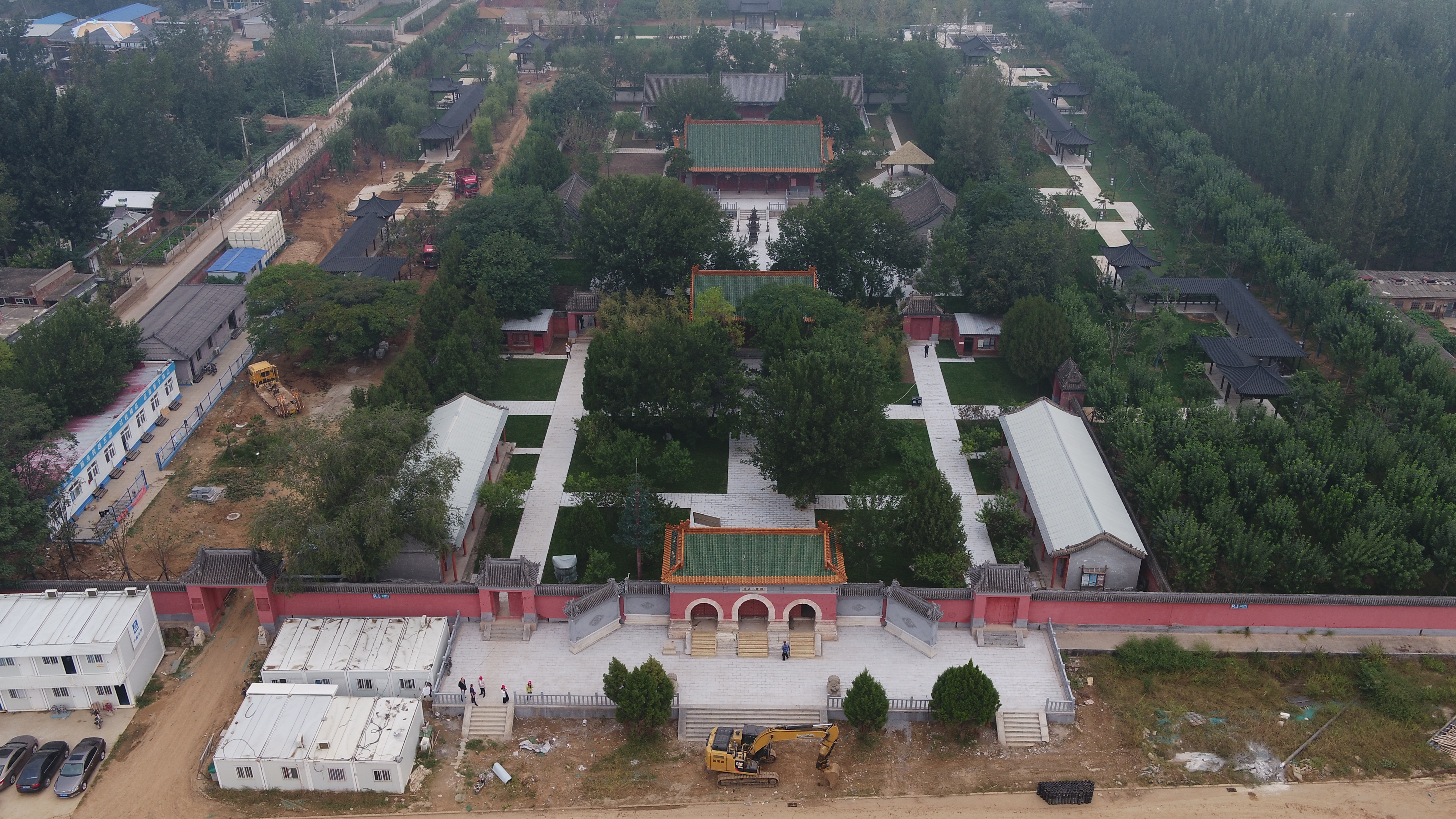 河北涿州:三义文化核心区加紧改造提升_fororder_俯瞰修缮中的三义宫。孙岩涛 摄
