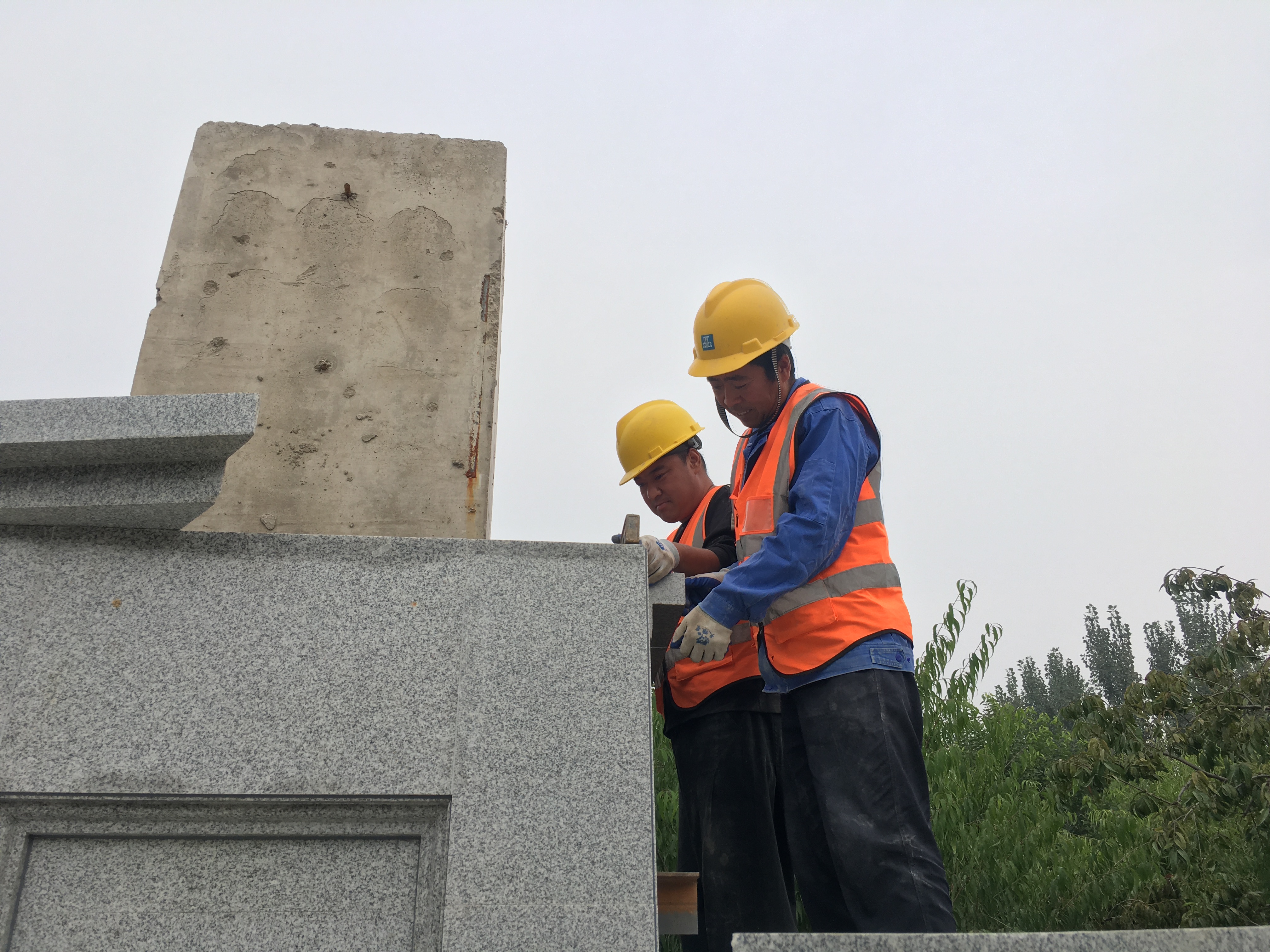 河北涿州:三义文化核心区加紧改造提升_fororder_三义宫本体改造中。韩瀚 摄