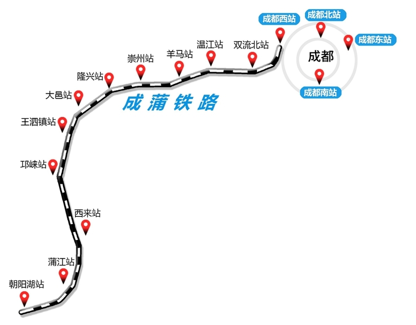 成都第二条市域快铁成蒲铁路今年将正式开通