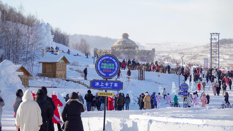 “中国冰雪之都”牙克石：冰雪经济释放发展“热效应”_fororder_图为12月7日，游客在牙克石市凤凰山游玩。  (4)