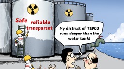【Editorial Cartoon】Deep-seated distrust regarding Japan's nuclear-contaminated water issue