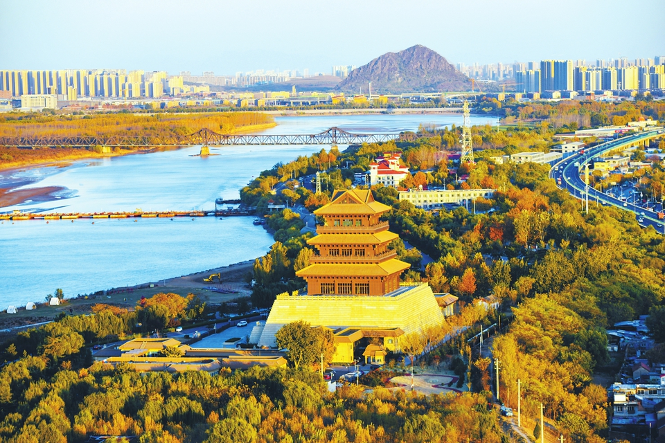 济南:黄河畔新图景 黄绿相间,层林尽染_fororder_8fbf87c348fa3daea7bd4d917996bc66