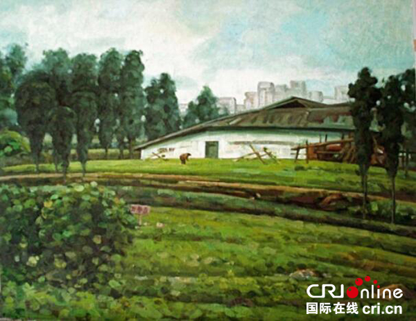 图片默认标题_fororder_夏春辉绘画作品《绿色家园》（温江区委宣传部-供图）