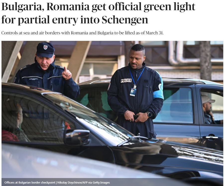 保加利亚和罗马尼亚获准部分加入申根区 想要“完全加入”有难度