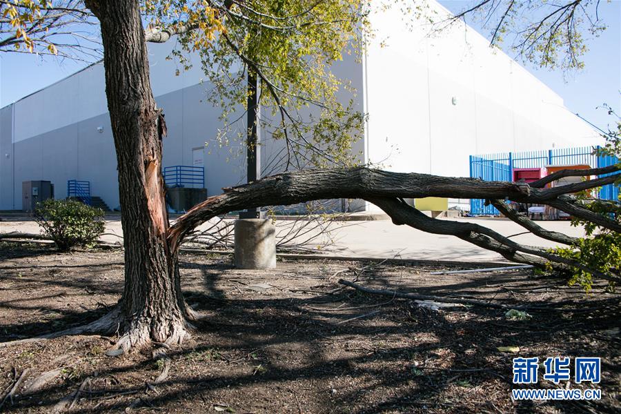 新华网@美国得克萨斯州遭遇龙卷风