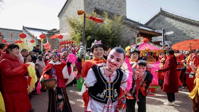 Diverses activités ont été organisées pour célébrer le Nouvel An chinois à Weinan, dans la province de Shaanxi
