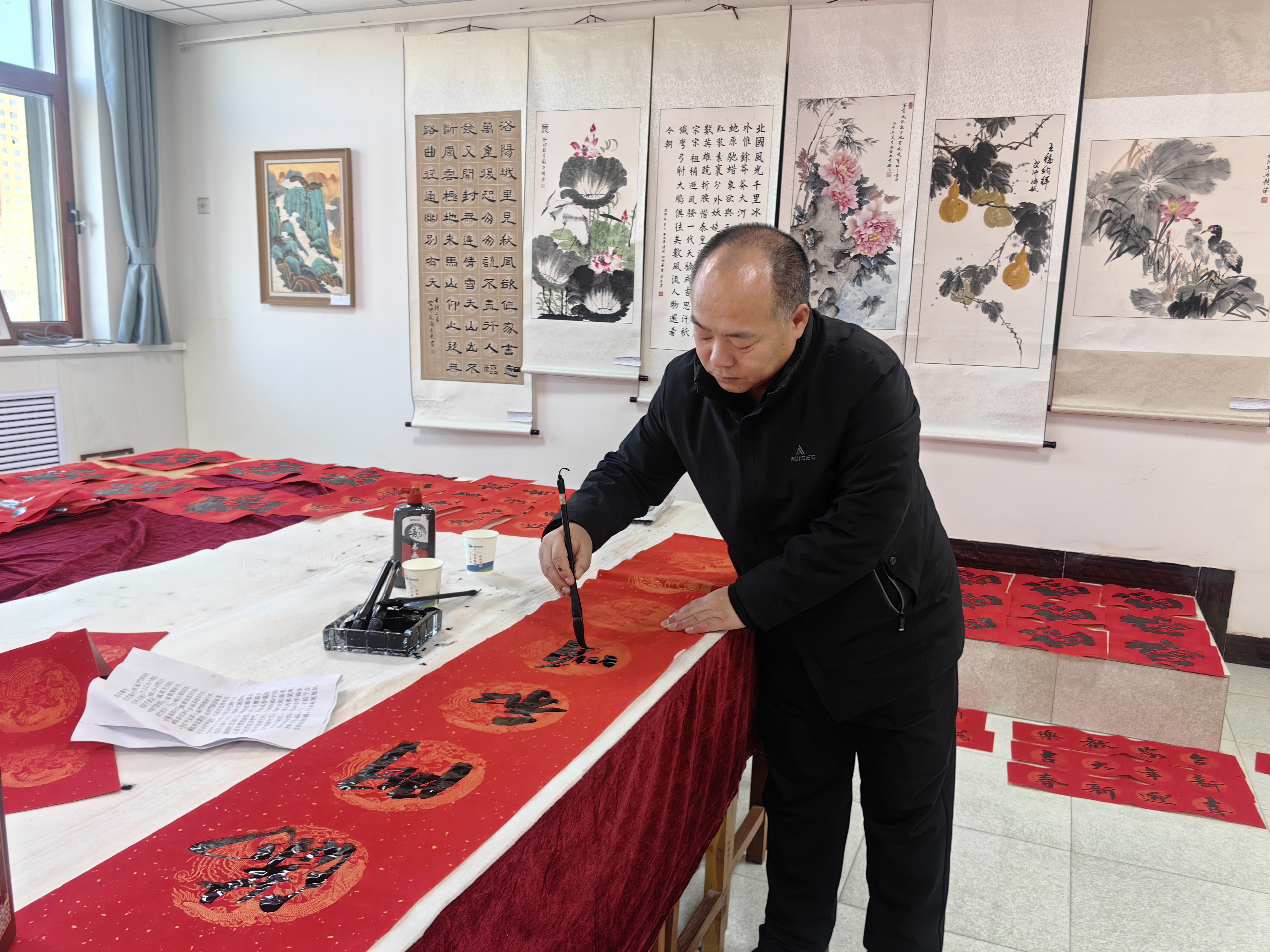 图片默认标题_fororder_书法名家李立新老师义写春联 摄影 康小江