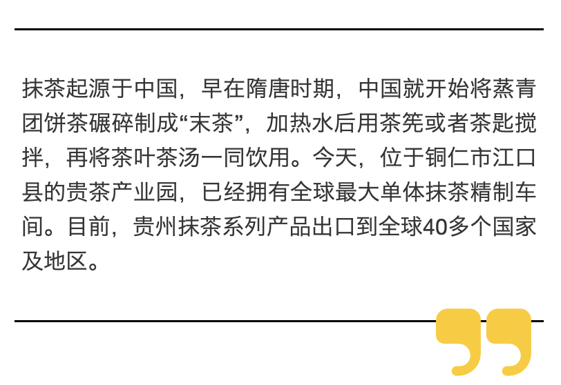 一“抹”贵州茶香飘全世界