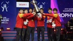 中国男乒战胜法国收获世乒赛11连冠