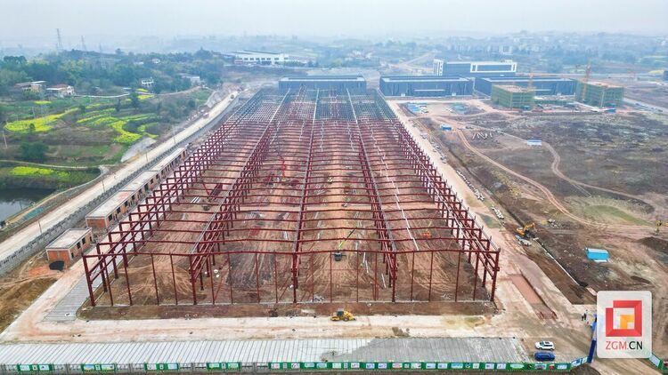 （转载）自贡体量最大的厂房在荣县经开区建设！项目总投资10亿元！预计6月投产