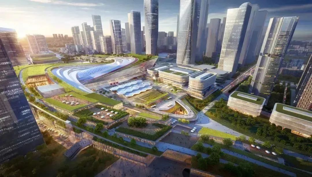 深圳西丽高铁枢纽土地整备工作跑出“加速度”_fororder_西丽高铁枢纽效果图1