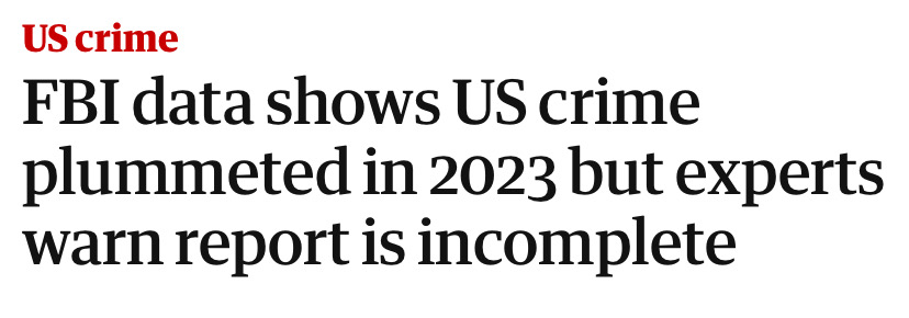 【世界说】美国犯罪率“下降”难消民众不安 专家警告:数据收集不完整,恐无法反映真实情况