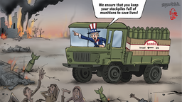 【Editorial Cartoon】Saving lives by munitions?
