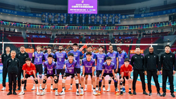 中国男排超级联赛五六名决赛首回合 天津队3比1胜山东队