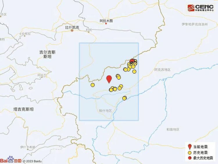 新疆克孜勒苏州阿图什市发生5.2级地震 震源深度19千米