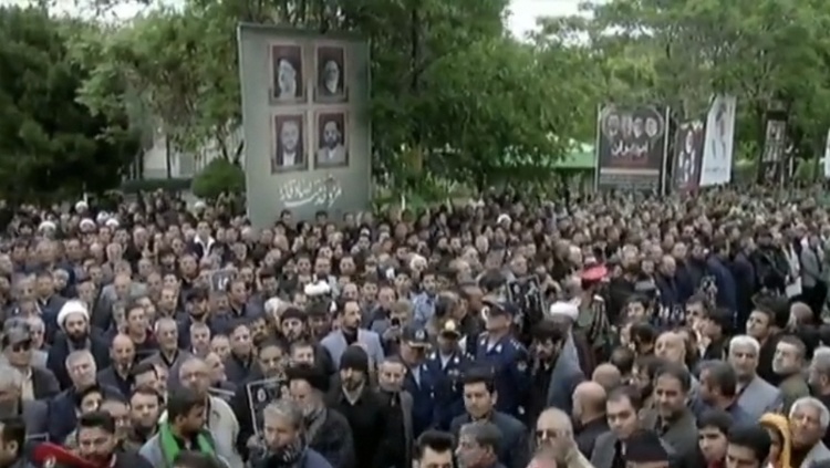 伊朗总统莱希遗体离去仪式正在大不里士举办
