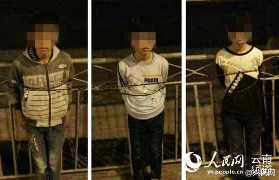 3名少年行窃遭捆绑示众 脸上被写“小偷”字样