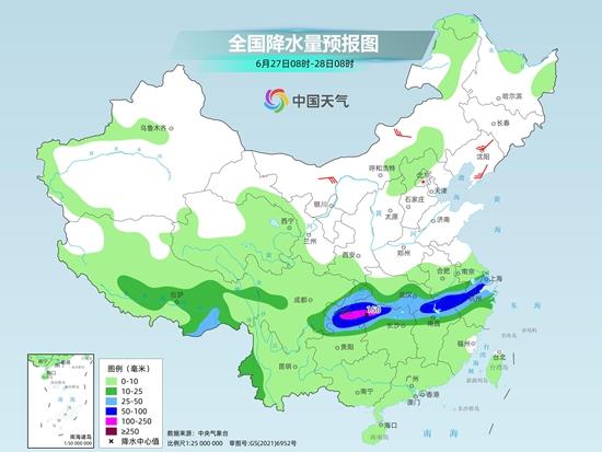 长江中下游等地强降雨盘踞 西北华北迎大范围持续性高温
