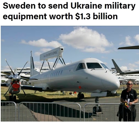 乌军将获瑞典预警机 能否躲过俄战机猎杀？