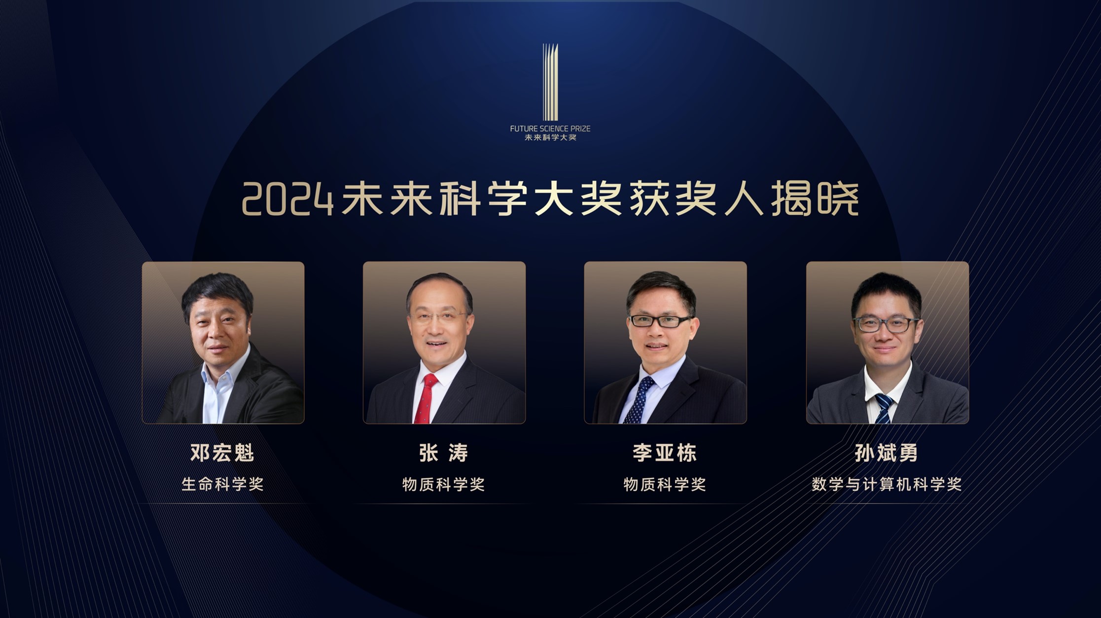 2024未来科学大奖获奖名单公布 邓宏魁、张涛、李亚栋、孙斌勇获奖 2024未来科学大奖获奖名单公布 邓宏魁、张涛、李亚栋、孙斌勇获奖_fororder_图片1