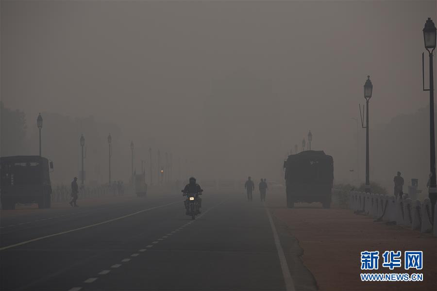 新华网@印度：雾霾中的新德里