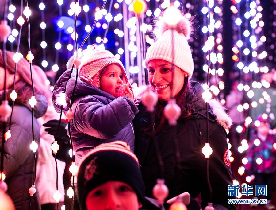 新华网：芝加哥举办节日灯光秀