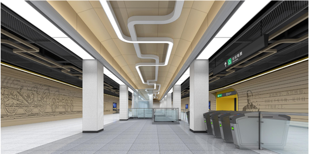 石家庄地铁2号线一期工程设备安装及装修完成过半