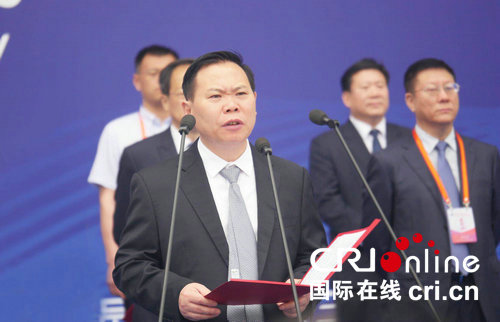 中共三门峡市委书记刘南昌致辞(张子龙 摄)
