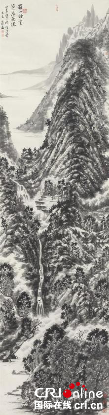 图片默认标题_fororder_薛磊作品——-蜀山烟云（四川省诗书画院-供图）