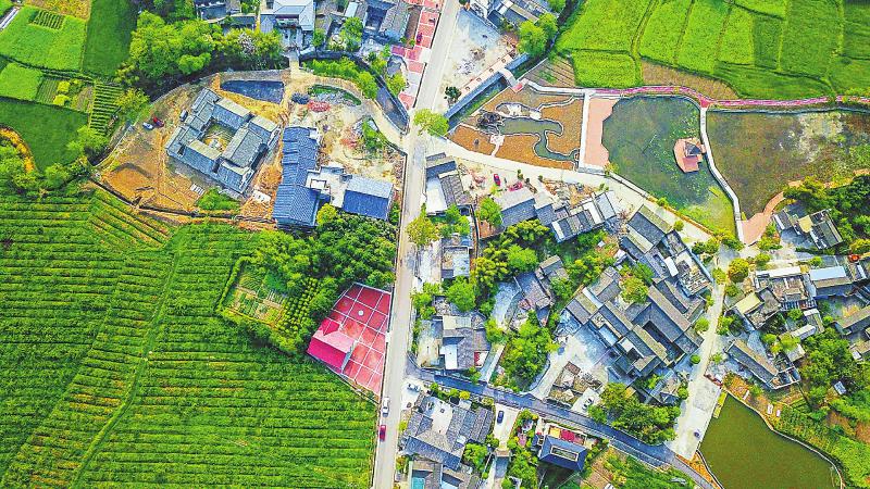 （焦点图，导航成都，移动端）建设美丽新村 空中俯瞰绵竹特色民宿